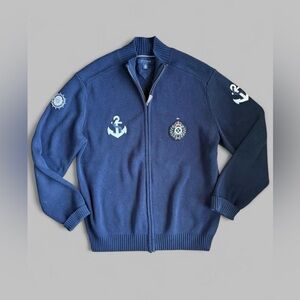 Tommy Hilfiger Navy Blue Men's Zip-Up Sweater